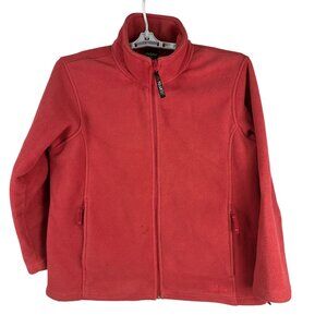 Cabelas Womens Polartec Red Fleece Jacket Size XL Full Zip Polyester Outerwear